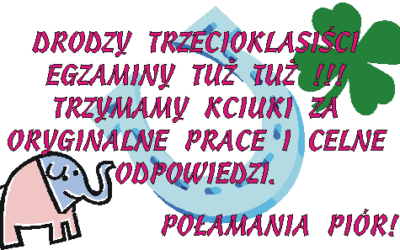 Egzaminy gimnazjalne!