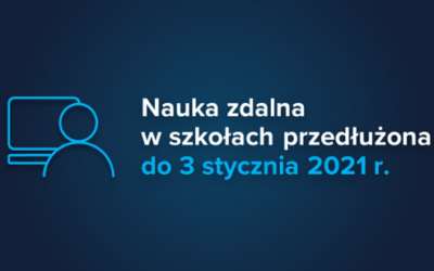 Nauka zdalna w szkołach przedłużona do 3.01.2021 r.