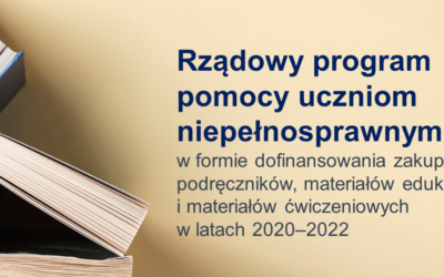 Rządowe wsparcie dla niepełnosprawnych uczniów na zakup podręczników