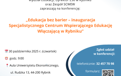 Zapraszamy na konferencję „Edukacja bez barier – inauguracja SWEW w Rybniku”!