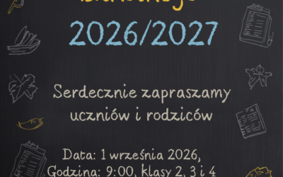 Zapraszamy na Rozpoczęcie Roku Szkolnego 2026/2027